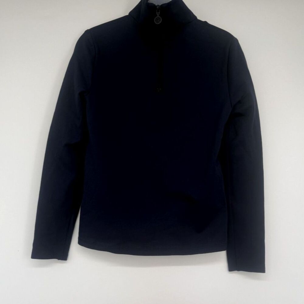 Tory Burch Sport Pullover Navy 3/4 Zip Knit Long Sleeve XS